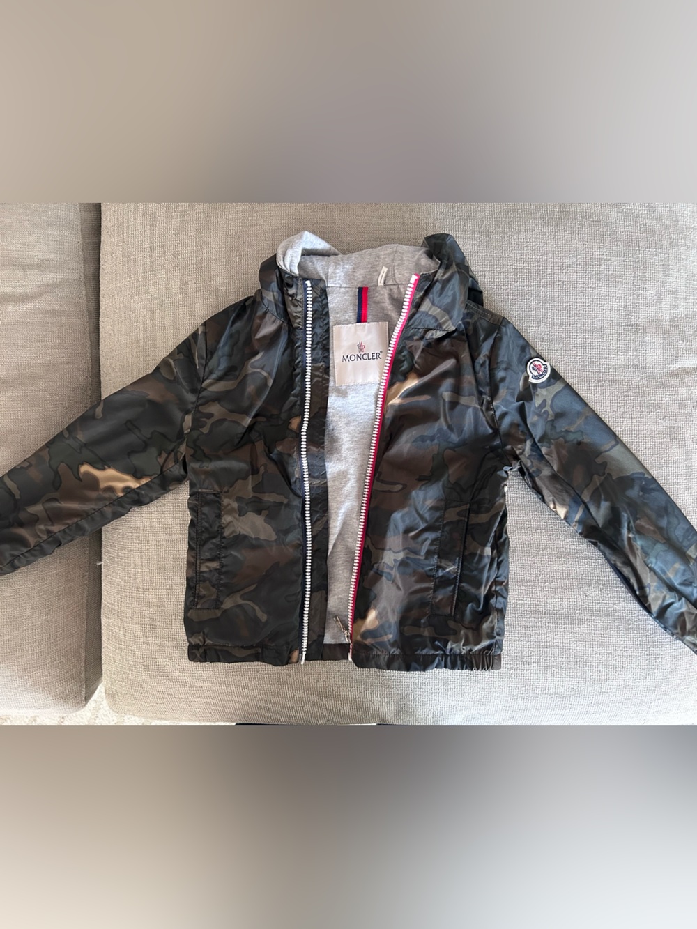 Moncler Boys Camouflage Lightweight Jacket - Green/Brown Camo